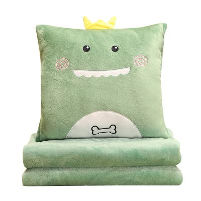 China Lightweight Hot Selling Dual Use Car Comforter 2 In 1 Two In One Pillow Joltik Plush Animal Pillow Cover for sale