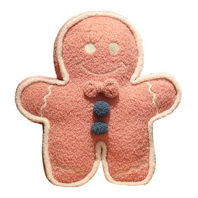 China Light Factory Supply Different Size And Color Gingerbread Man Pillow Creative Christmas Decoration for sale