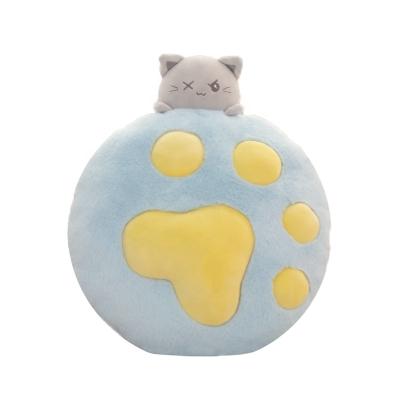 China Light Plush Toy Coral Plush Sofa Pillow Cushion from Cat Paw Plush Pillow Cat Pillow Factory Supply for sale