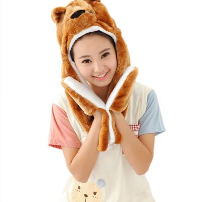 China Cartoon Lightweight Funny Plush Cute Animal Factory Supply Winter Hats Set for sale