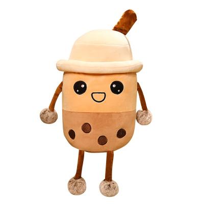 China Boba Tea Key Chain Plushie Toy Milk Tea Pearl Cup Soft Plush Pillow Light Weight 35cm Bubble Soft Toys Boba Kawaii Jumping Boba Stuffed Plush for sale