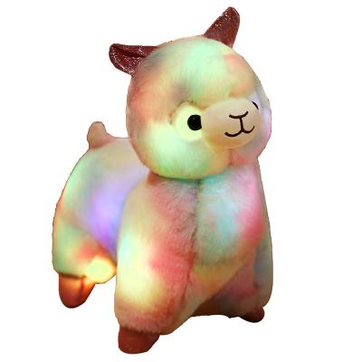 China Home Decoration Gifts Selling Colorful LED Light Button Glow Teddy Bear Colorful Light Plush Toy High Quality Shining Animal Plush Toy Cute Dolphin Alpaca Stuffed Plush Toy for sale