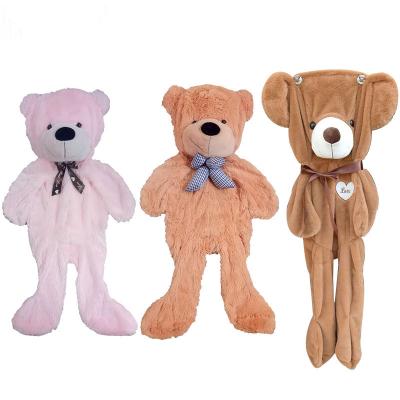 China Cute Hot Sale 100cm Cartoon OEM Giant Teddy Bear Skins Unstuffed Plush Animal Skins for sale