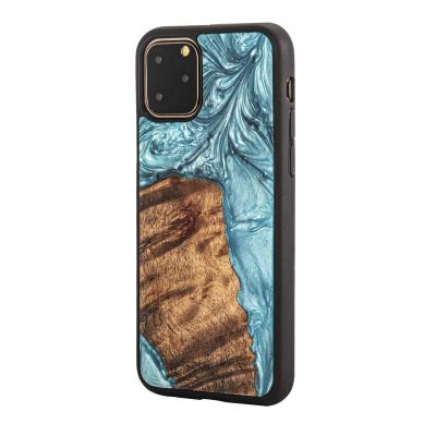 China Wooden Unique Resin Anti-fall Nature Shockproof Soft TPU Grooved Phone Case For iPhone 12 Pro Max for sale