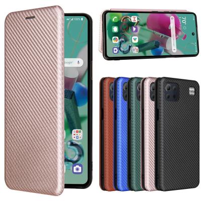 China Creative Design TPU+PC Flip Magnetic Phone Case For Sony Xperia 10 Carbon Fiber Grain Shockproof Anti-fall III for sale