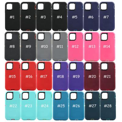 China High Quality Anti-drop 3 in 1Shockproof Heavy Duty Anti-drop TPU+PC Hybrid Phone Case For Samsung iPhone for sale