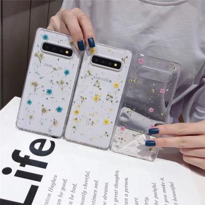 China Anti-fall Partysu Elaborate Shaking Soft TPU Preserved Flower Phone Case For Samsung S21 Ultra for sale