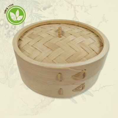 China Stocked Natural Bamboo Steamer For Chinese Kitchens for sale