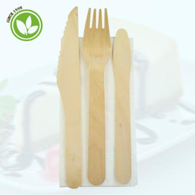 China China Set Disposable Lower Price Wooden Cutlery for sale