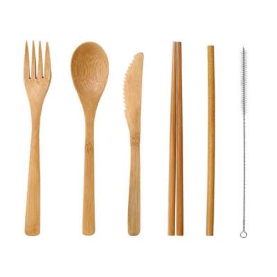 China Disposable 160mm Biodegradable Disposable Flatware Cutlery Set Bamboo Wood for sale