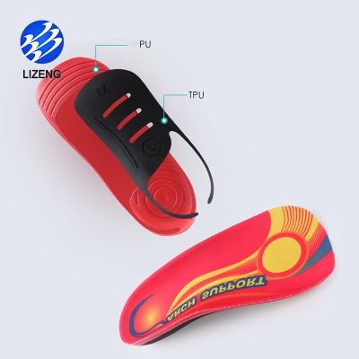 China PU Flat Shoe Accessories Foot Insoles Shoe Pad In 3/4 Length for sale