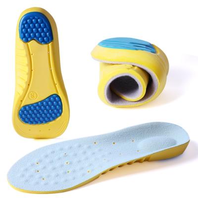 China Durable PU Memory Foam Anti-Slip Gel Insole Soft Massage Cushions Sport Insole for sale