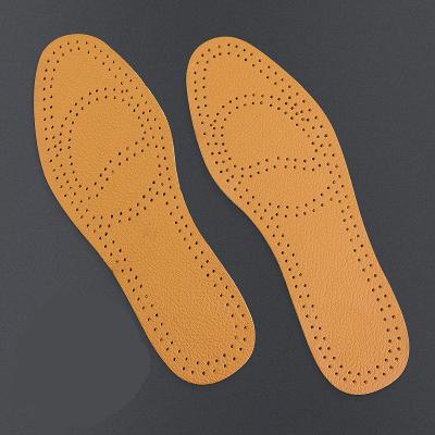 China Forefoot Pain Relief When Wear Breathable Leather Insole Pigskin Leather Insole High Rebound High Rebound Shoes Latex Arch Support Shoe Leather Insole for sale