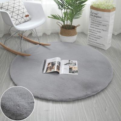 China Washable Colors All Fluffy Faux Rabbit Fur Blanket For Room Flooring for sale