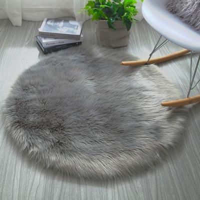 China Washable Popular Gray Teal Area Rug Large Faux Fur Blanket For Room Decoration for sale