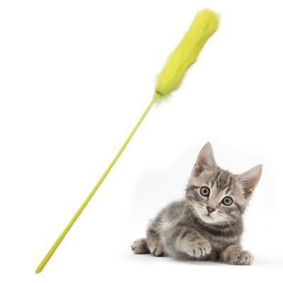 China Wholesale High Quality Colorful Eco-friendly Funny Actions Cat Teaser Wand Pet Cat Interactive Toys Viable With Fast Deliver for sale