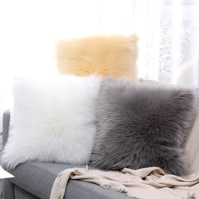 China Winter fashion homeware warm faux fur pillow cover for bed wedding for sale