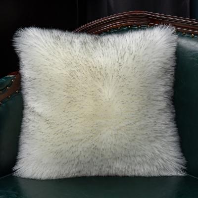 China Wholesale Fashion 2021 Folded Faux Fur Pillow Cushion Cover Sofa Throw Pillow Cases Shaggy Luxury Manufacturer Decoration for sale