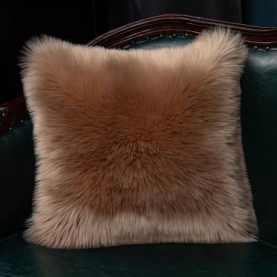 China Decorative Luxury Series Sofa Cushion Cover Faux Fur Folded Comfortable Faux Fur For Sale for sale