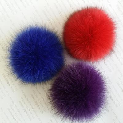 China eco-friendly natural real hairy fox fur pom poms as head chain charm for sale