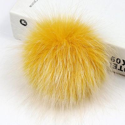 China Eco-friendly wholesale lovely real fluffy fox fur pom poms as car hanging pendant for sale