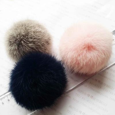 China Eco - Friendly Fashion Real Rabbit Puff Fur Ball As Key Decoration Chain Pendant for sale