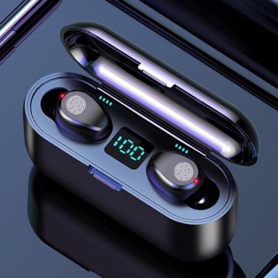 China 2022 F9-34 TWS Factory Price Wireless Headphones Power Bank LED Display F9 Earbuds Wireless Headphones for sale