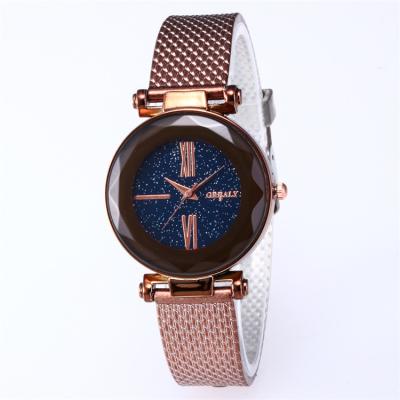 China ALLOY Hot Sale Ladies Watch Mesh Band Star Sky Dial Women Watches Wholesale for sale