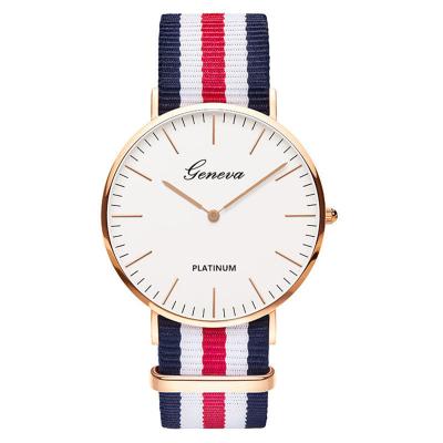 China Fashion \Dress China ODM Wristwatch Custom Logo Dial Luxury Popular Wholesale OEM Watches Knitted Canvas Nylon Strap Quartz Unisex Watch for sale