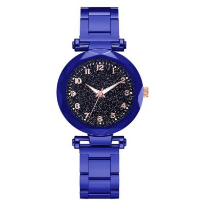 China Lady Watch Wholesale Alibaba Fashion Popular Geometric Outdoor Watches For Women Luminous Stainless Steel Quartz Starry Wrist Watch for sale