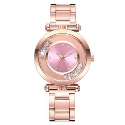 China 2020 Hot Products Non-specific Custom Fashion Diamond Quartz Wristwatch Women Rose Gold Stainless Steel Strap Watches for sale