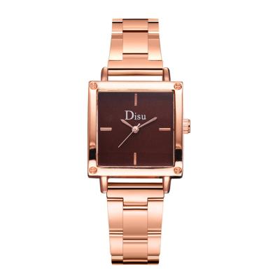 China Popular Quartz Watch 2020 Rose Gold Stainless Steel Ladies Luxury Watch Brand Quartz Wristwatches Square Women Relogio Feminino for sale