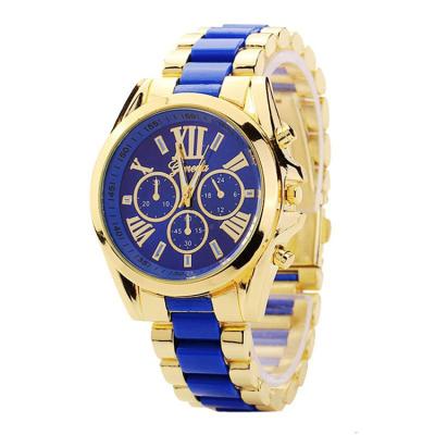 China OEM Fashion Alloy Band Gold Case Colorful Water Resistant Quartz Movement Wristwatch For Women Relogio Feminino for sale