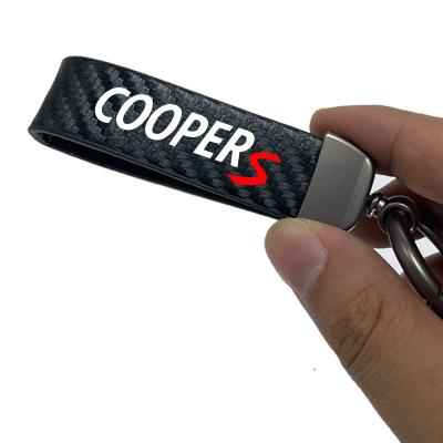 China PU Car Carbon Fiber Textured Custom Logo Key Bag Key Chain Keychain For Chrysler Nissan KIA Chevrolet Buick Cadillac OPEL for sale