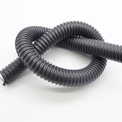 China PVC UV Resistant Air Hose Flexible Duct Steel Wire Reinforced Spiral Hose for Dust Extraction for sale