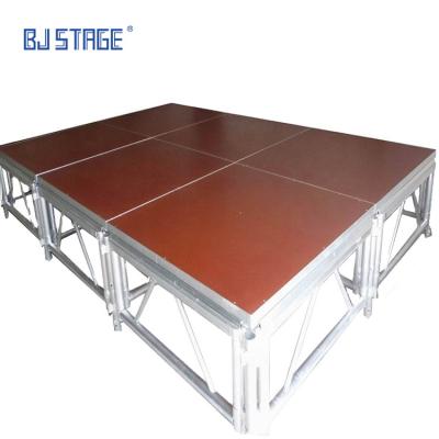 China Stage c price alloy 6082-T6 / 6061-T6 aluminum portable stage / indoor design aluminum platform used stage for sale à venda