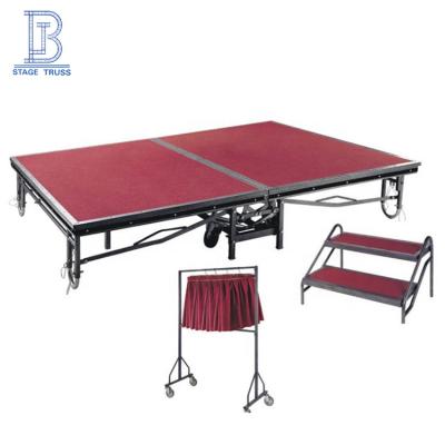 China folding & Movable Aluminum Cheap Portable Outdoor Wooden Stage Platform for sale