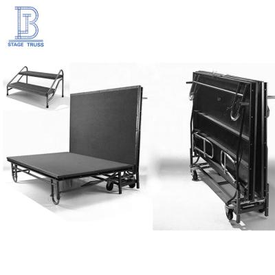 中国 Quick-Loading Event Convenient Iron Stage Durable Steel Metal Folding Movable Stage 販売のため