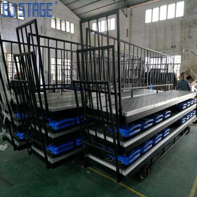 Cina School outdoor sports telescopic grandstand/gymnasium/stadium manual folding grandstand in vendita