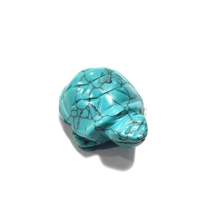 China China Mini Sculpture Wholesale High Quality Howlite Blue Turtle Sculpture for sale