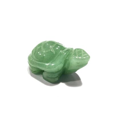 China China Wholesale Green Aventurine Hand-carved Green Turtle Crystal Animal Aventurine Figurines for sale