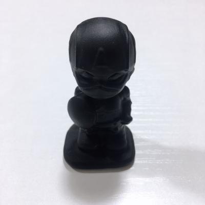 China China Wholesale Natural Black Obsidian Hand-Carved Gift Marvel Captain America Statue for sale