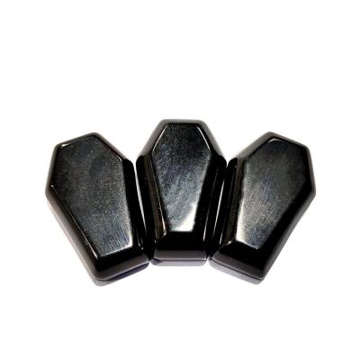 China China Wholesale Crystals Black Obsidian Polished High Quality Obsidian Crystal Coffin For Gifts for sale