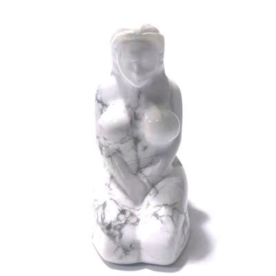 China China natural raw howlite stones goddess stone processing figurine for wholesale for sale