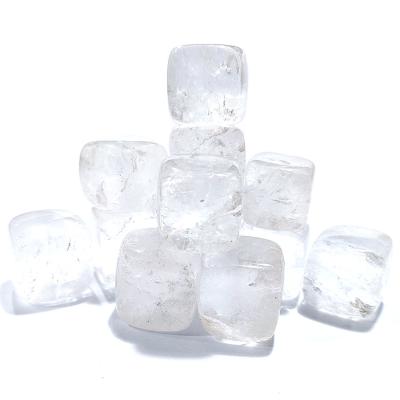 China China Quartz Gemstone Crystal White Quartz Natural Clear Curing Crystal Cube For Gifts for sale