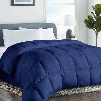 China 100% Polyester Microfiber Navy Blue Hotel Quality Comforter Insert White Home Comforter For Wholesale for sale