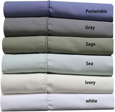 China 100% Cotton 60S 300TC Colors Hotel Quality Bed Sheet Disposable Flat Sheet Fitted Sheet With Customized Packing for sale