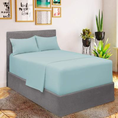 China 1800 Disposable Luxury Hotel Bedding Sheets Extra Soft Bed Sheet Set Pocket Up To 16 Inch Deep Mattress for sale