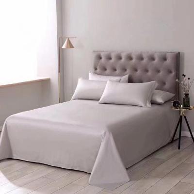 China 200TC Anti-Static 100% Cotton Customized Twin Colors Queen King Hotel Quality Bed Sheet Full Flat Sheet Set With Stock for sale