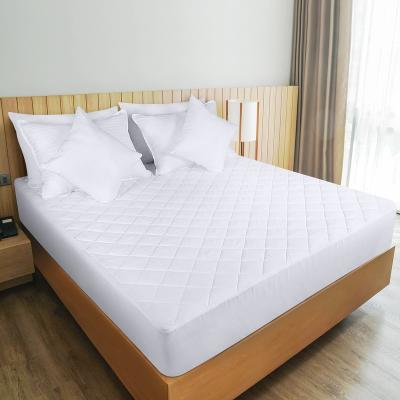 China Anti-Static Quilted Fitted Elastic Mattress Protector Fitted Cover Stretches Up To 16 Inches Deep Mattress for sale